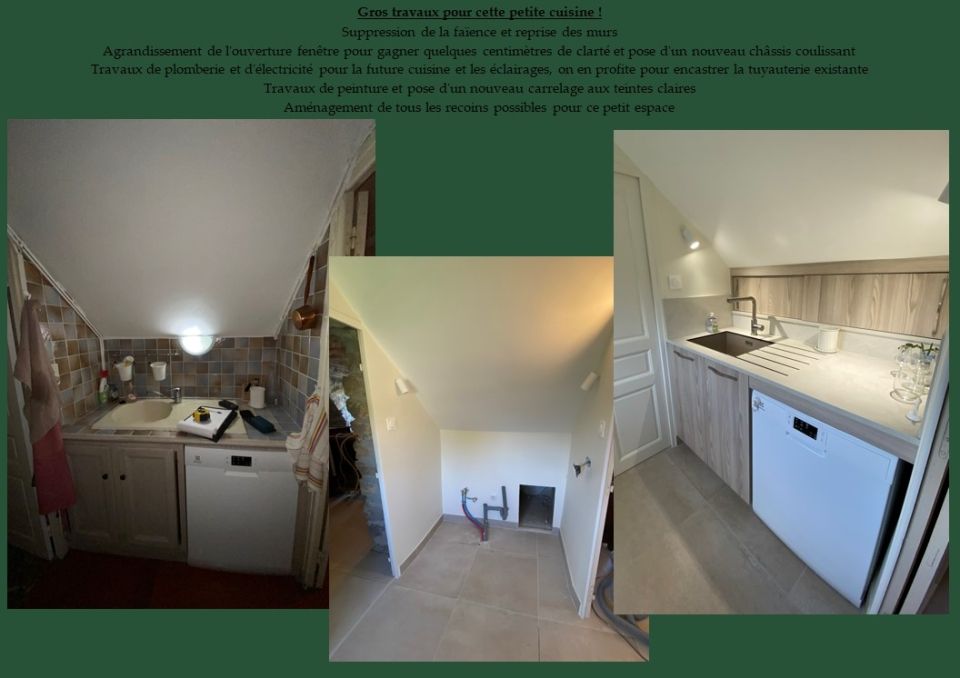 Gros travaux pour cette petite cuisine ! - Ardèche