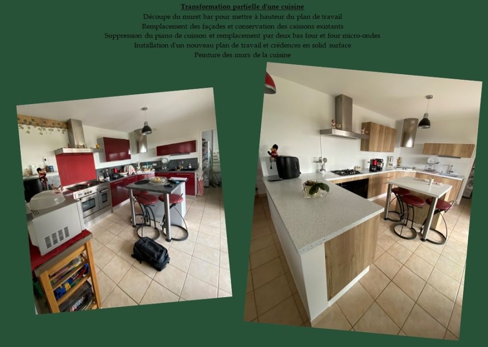 Modification partielle d'une cuisine existante - Ardèche