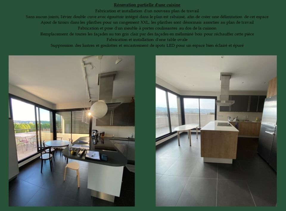 On réchauffe cette cuisine avec le miel de ces nouvelles façades en mélaminé bois - Lyon