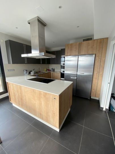 Transformation partielle de cette cuisine pour plus de chaleur - Lyon